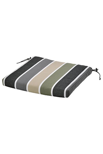 Generic Cover for chair cushion, outdoor/multicolour stripe pattern, 44x44 cm