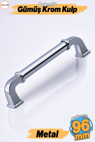 Badem10 Alfa Metal Argintiu Crom Culoare Mâner 96 Mm Mobilier Bucătărie Sertar Dulap Dulap Ușă Mânere Mâner