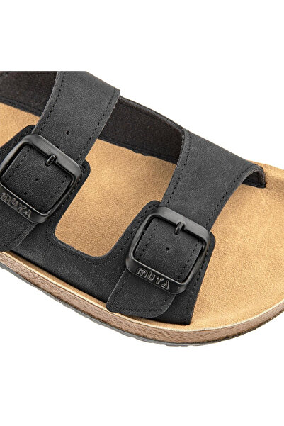 Muya Yuna Adjustable Upper Belt and Anatomical Sole Nubuck Women's Slippers