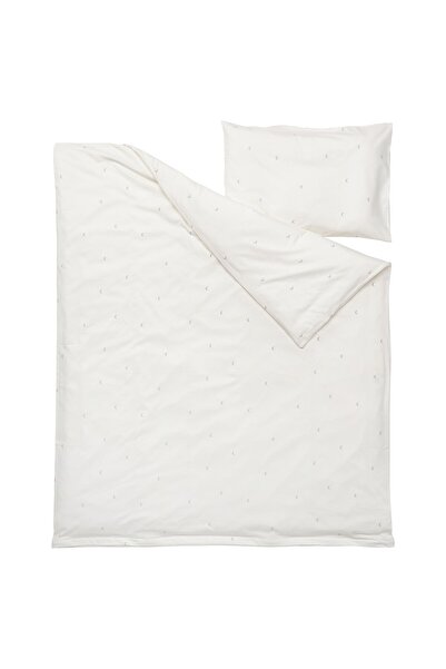 erorex Duvet cover 1 pillowcase for cot, white, 110x125/35x55 cm