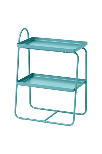 Generic Bedside table/shelf unit, blue-turquoise