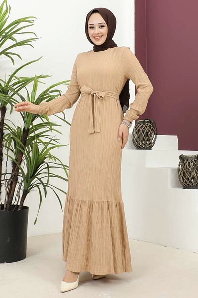 Nevayla Moda Φόρεμα Lara Fabric Tie - Mink / E0124