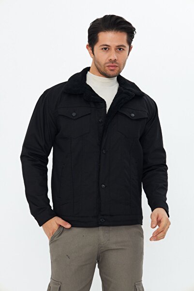 Oyga Чоловіча куртка з чорного деніму курка