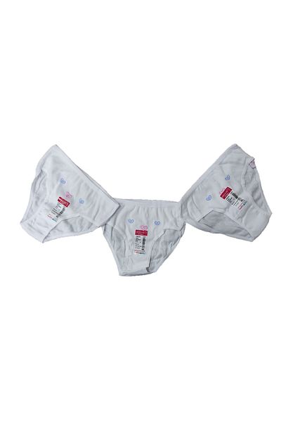 Pardon Girl's Ribbed Heart Embroidered Panties/Slip 6 Pieces