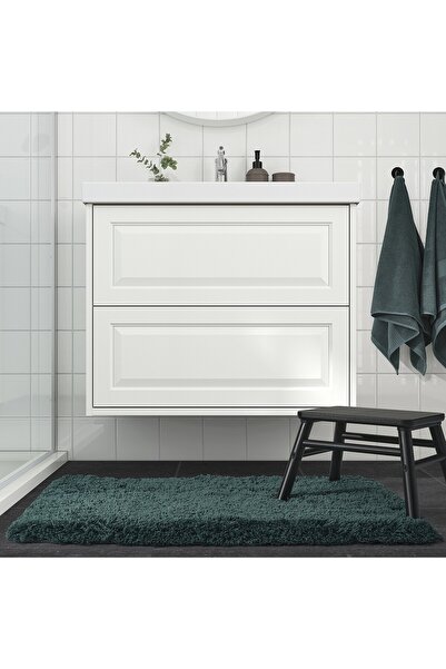 erorex Bath mat, grey-turquoise, 60x90 cm