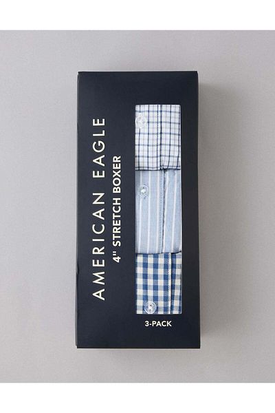 AMERICAN EAGLE AEO Men's Stretch Boxer Short 3-Pack