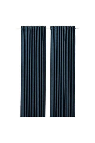 erorex ستائر معتمة، زوج واحد، أزرق غامق، 145×300 سم