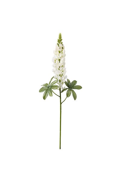 erorex Artificial flower, Lupin/white, 74 cm