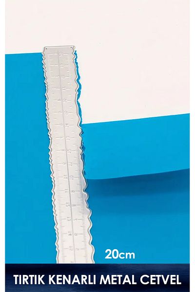 Vox Art Metal Ruler with Serrated Edge - 20cm, (for Journal Vintage)