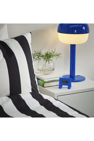 erorex Alarm clock, bright blue, 7x6 cm