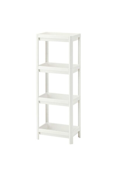 Vesken Shelf unit, white, 37 x 23 x 101 cm