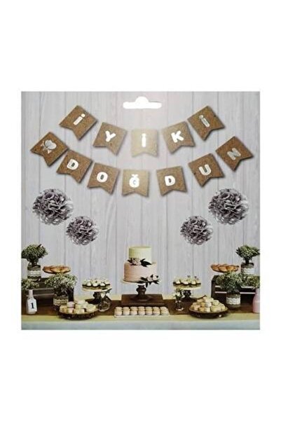 BALON DİYARI Happy Birthday Written Kraft Party Banner – Add Color to Your Birthdays