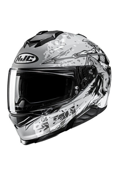 HJC İ71 Taurus MC10SF Kapalı Motosiklet Kaskı Gri Beyaz
