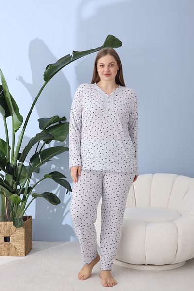 SEBOTEKS 100% Cotton Seasonal Fabric Large Size Women's Pajamas Set 50100