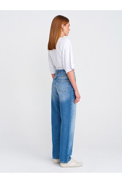 Dilvin 71781 Denim rupt mic Mom-Blue