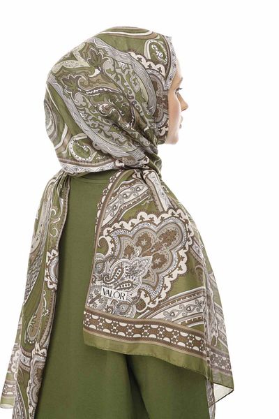 VALORSCARF Retro Shawl - Olive