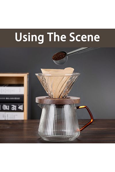 EqiEch V60 Drip Coffee Set,Drip Brew Pour Over Coffee Set,4 in 1 Drip Coffee Maker Set
