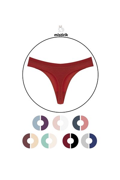 MİSTİRİK Paulo Model Snur Snur Bumbac Tanga Flexibil Model Roșu Claret Culoare