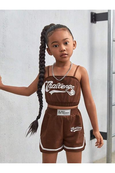 Machetta Girl's Challange Printed Crop-Cardigan-Shorts Set