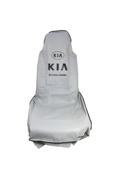 Kia غطاء مقعد السيارة، غطاء حماية مقعد السيارة من الغبار والأوساخ، لطقم مقعد مكون من قطعتين، باللون الرمادي