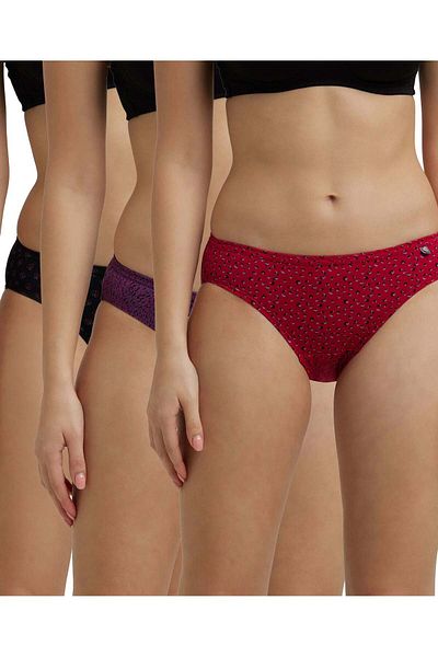 JOCKEY Simple Comfort Bikni Plain 3Pcs Pck 1410-03 Multicolor
