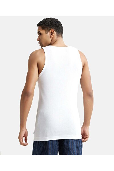 JOCKEY سترة Elance Modern 2X1 Rib 2 قطعة Pck 8823-02 بيضاء