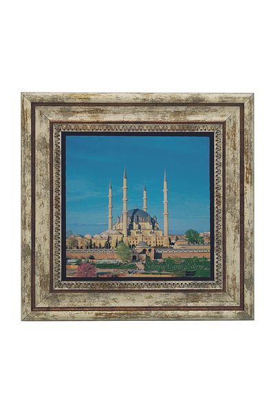 Sadrazam Pictură cu piatră naturală imprimată Edirne Selimiye 25x25 Krt-164