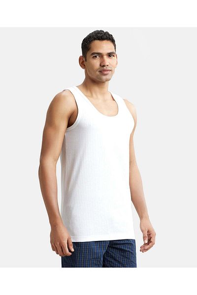 JOCKEY Comfort Plus Drop Needl Vest 2Pcs Pck 8816-02 White