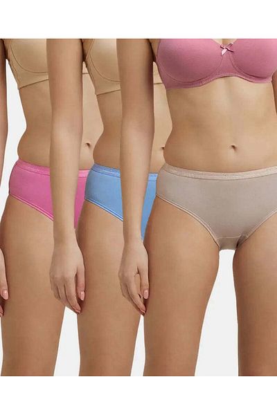 JOCKEY Simple Comfort Hipster Plain 3Pcs Pck 1523-03 Multicolor