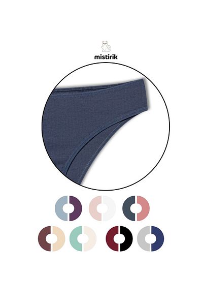 MİSTİRİK Taranto Model Corduroy Ψηλόμεσο Αεριζόμενο Μαλακό Υφασμάτινο Σλιπ Σλιπ Μπλε Χρώμα