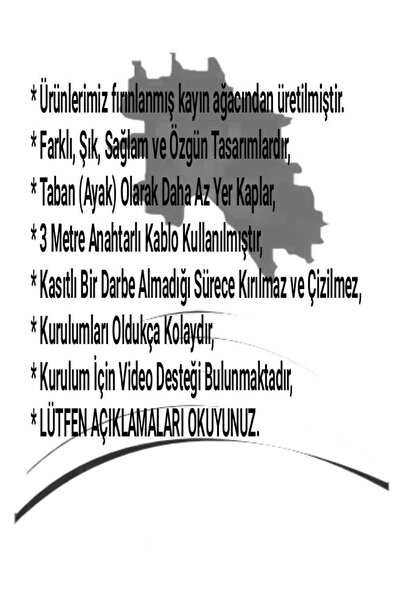 Balsa Dekor Ahşap Lambader Koyu Meşe Bej Köşe Lambası