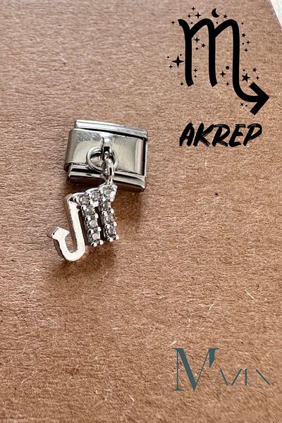 MAZEN Dangle Zodiac Sign Italian Bracelet Charm Scorpio