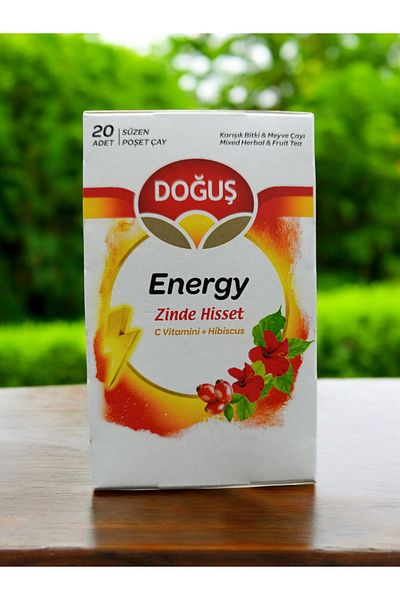 Doğuş Energy Vitamin C + Hibiscus 20 Cup Filtered Sachet Herbal Tea 40Gr