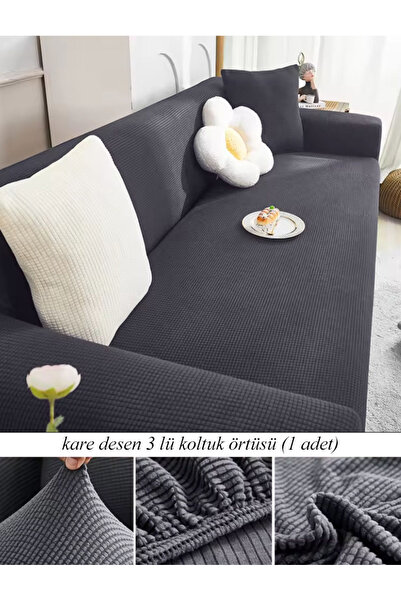 upmall Flexible Stretch - Washable Square Pattern, Three-Person Armchair Seat...