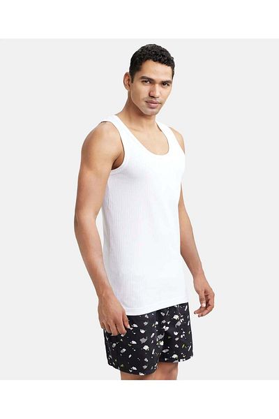 JOCKEY Comfort Plus Drop Needl Vest 2Pcs Pck 8816-02 White