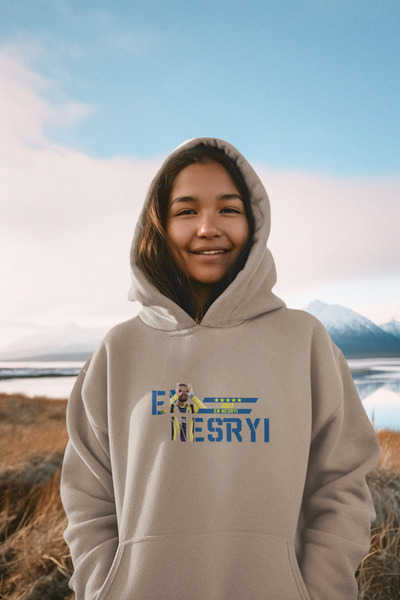 Tshirto EN-NESYRI Φούτερ με κουκούλα με τυπωμένο κείμενο με 3 κλωστές
