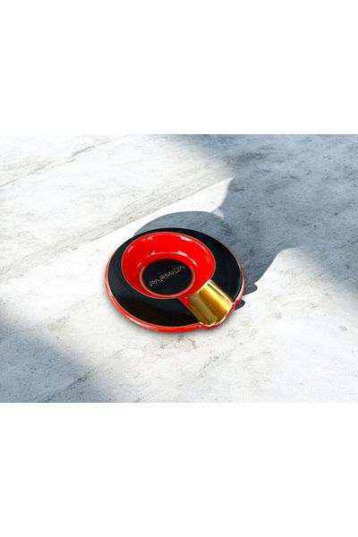 Parmida Pkl0197 Red Black Ashtray