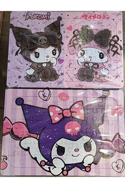 bundle island 2 adet puzzle yap boz (33cm*23cm*42parça) (Kuromi/melody figürlü)