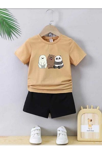 DOCE ELEGANTE Children's Summer Suit with Head Print
