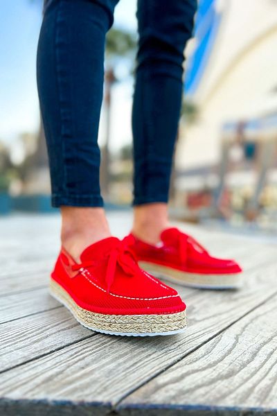 Chekich Red Ch311 Espadrille Men's Shoes