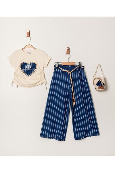 Sealy Girl's Spanish Leg Trousers T-Shirt Bag Triple Suit