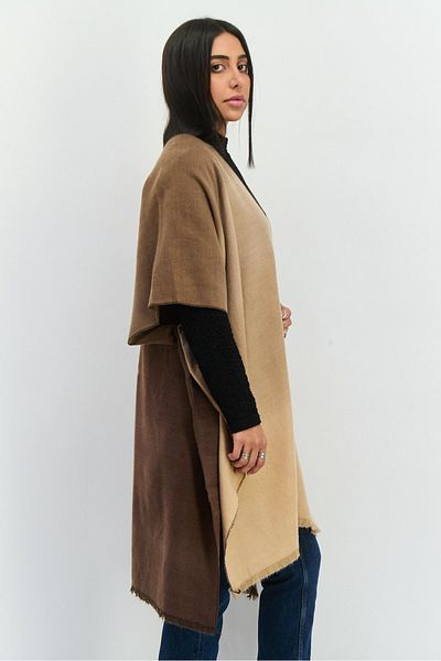 Max Studio Women Tie Dye Kimono Wrap 96 H X 90 L Cm, Brown