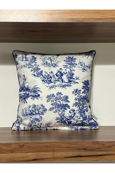KIRLENTİM P1187 Byz Velvet Zmn Μπλε-Ναυτικό Παπλωματοθήκη με μοτίβο διπλών πλευρών