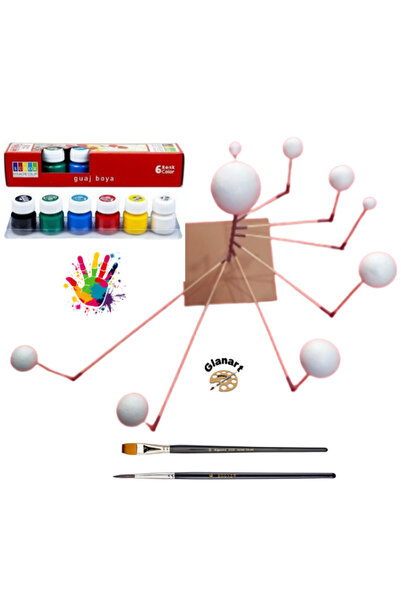 Glanart Güneş/Gezegen Sistemi boyama ve Yapım Seti 9Lu guaj boyalı set