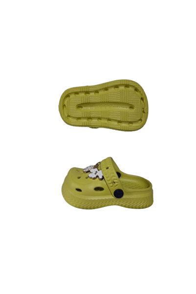 Akım Baby Kids Green Colored Rhinestone-Garden-Pool-Pool Casual Non-Slip Orthopedic Sandals Slippers