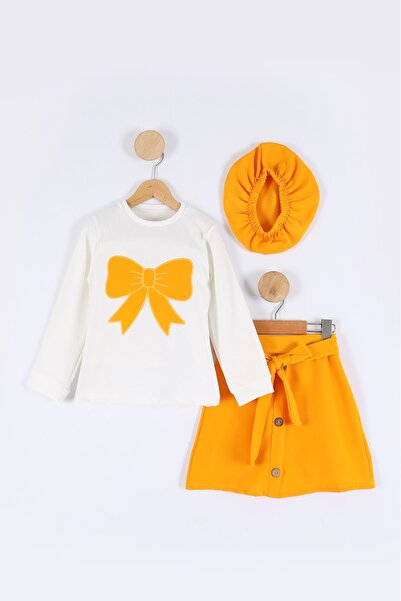 aden kids fustă fetiță pălărie cu centură set de jos