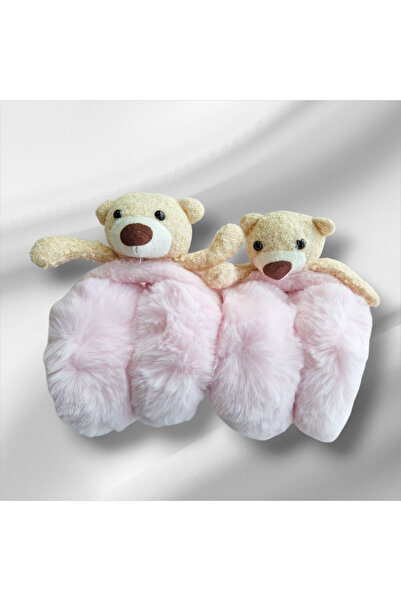 REBORN DESIGN Baby Pink Color Foldable Furry Plush Headphones with Polar Tedd...