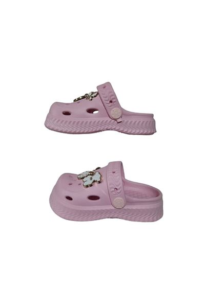 Akım Baby Kids Pink Colored Stoned-Garden-Pool-Pool Casual Non-Slip Orthopedic Sandals Slippers