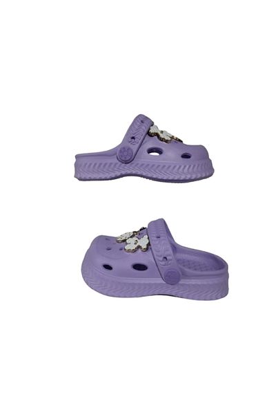 Akım Light Purple Color Baby and Kids Sandals - Stone Detailed, Orthopedic, Casual Non-Slip