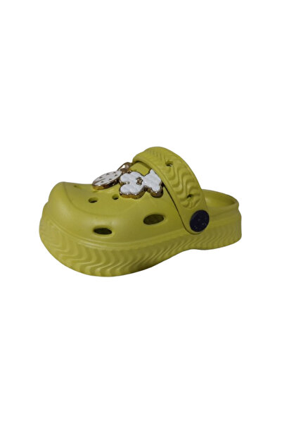 Akım Baby Kids Green Colored Rhinestone-Garden-Pool-Pool Casual Non-Slip Orthopedic Sandals Slippers